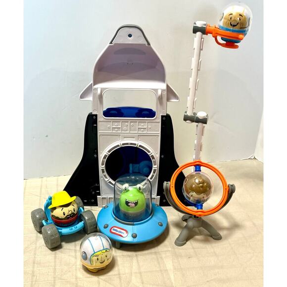 Toddle Tots Launch Time Rocket &  Far Out Farm alien farmer astronauts blocks - Picture 3 of 9